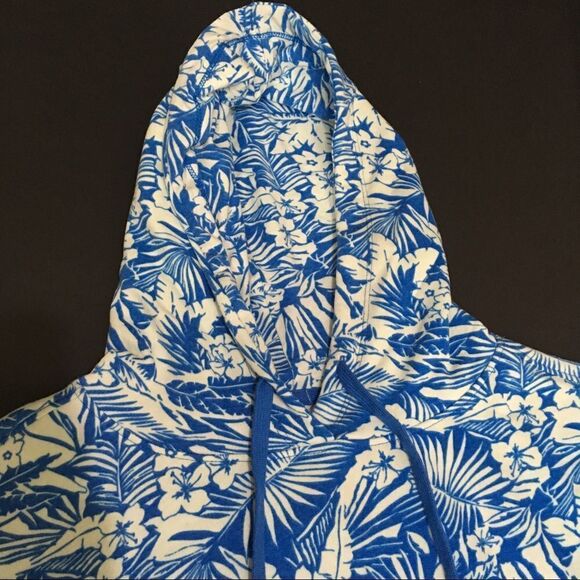 IVORY ELLA ANDREA‎ TROPICAL CROPPED PULLOVER HOODIE NWT - Picture 4 of 7